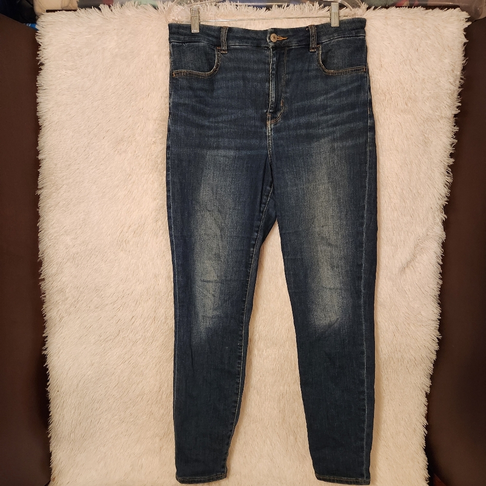 American Eagle Outfitters Dark Blue High Rise Jeans